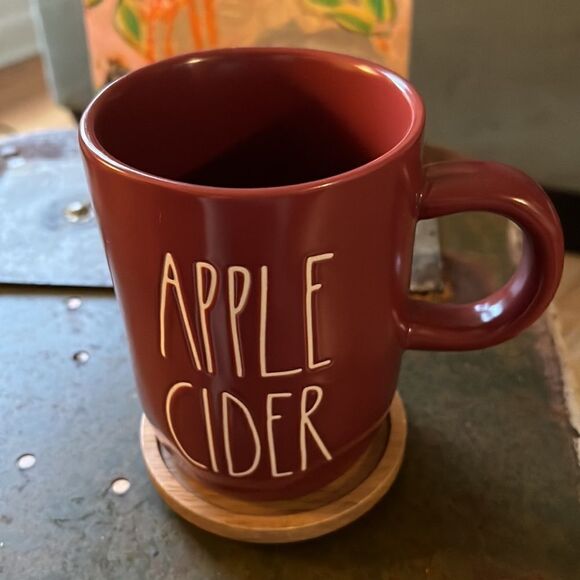 Rae Dunn Ceramic Mug w/ Wood Topper - Picture 5 of 5